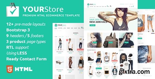 ThemeForest - YourStore v1.0.3 - HTML eCommerce template - 17303809