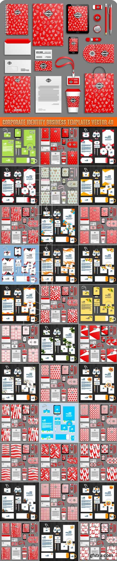 Corporate identity business templates vector 48