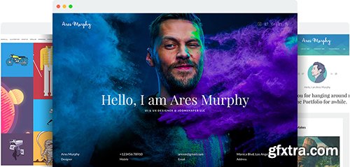 JoomShaper - Ares Murphy v1.0.0 - Premium Joomla Template for Portfolio, Blog and Resume Sites