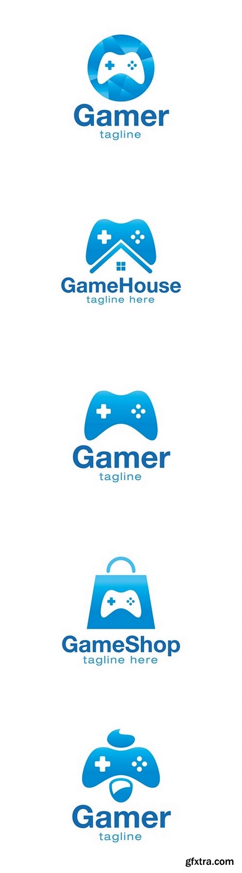 Game icon logo design vector