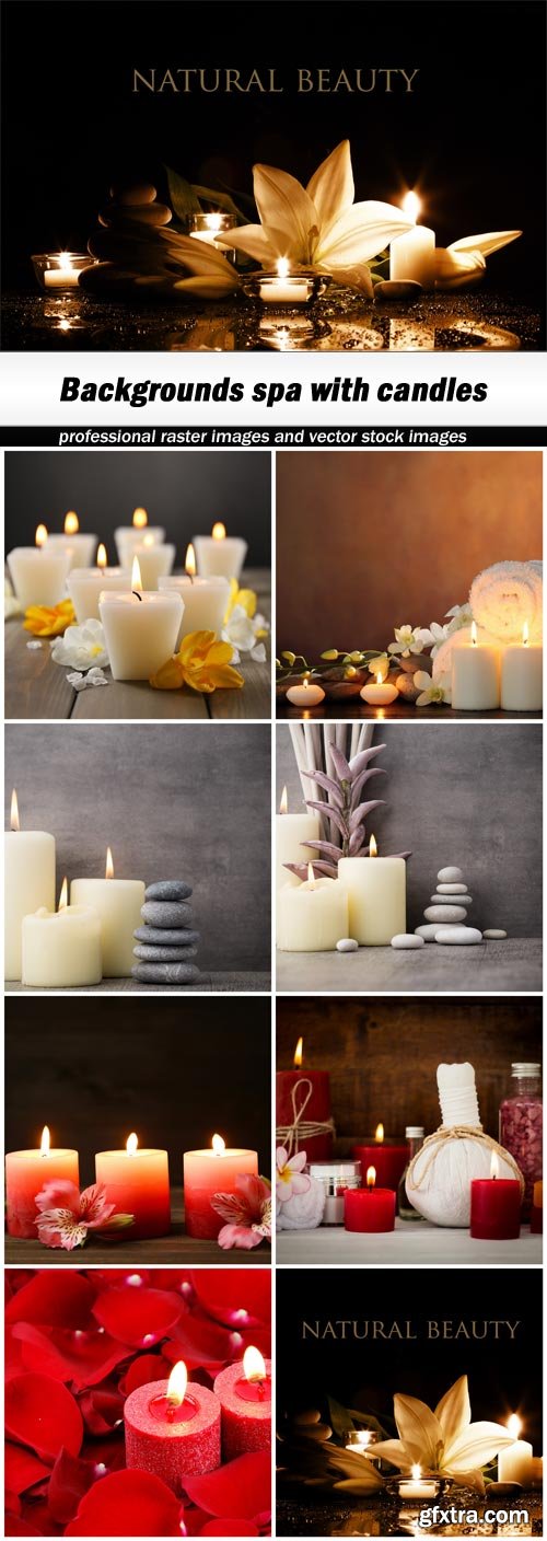 Backgrounds spa with candles - 8 UHQ JPEG
