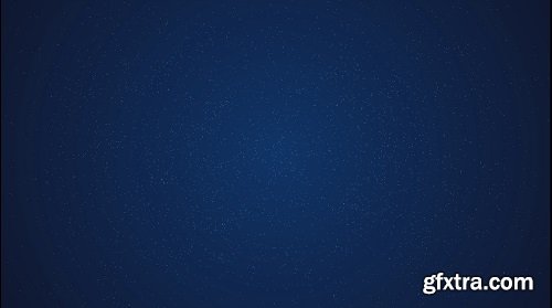 Fine particles on a dark blue background