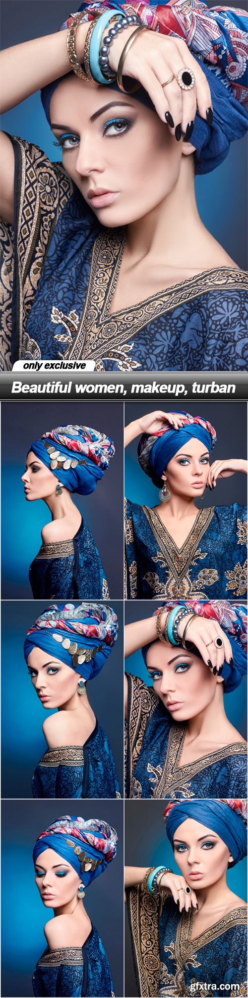 Beautiful women, makeup, turban - 6 UHQ JPEG