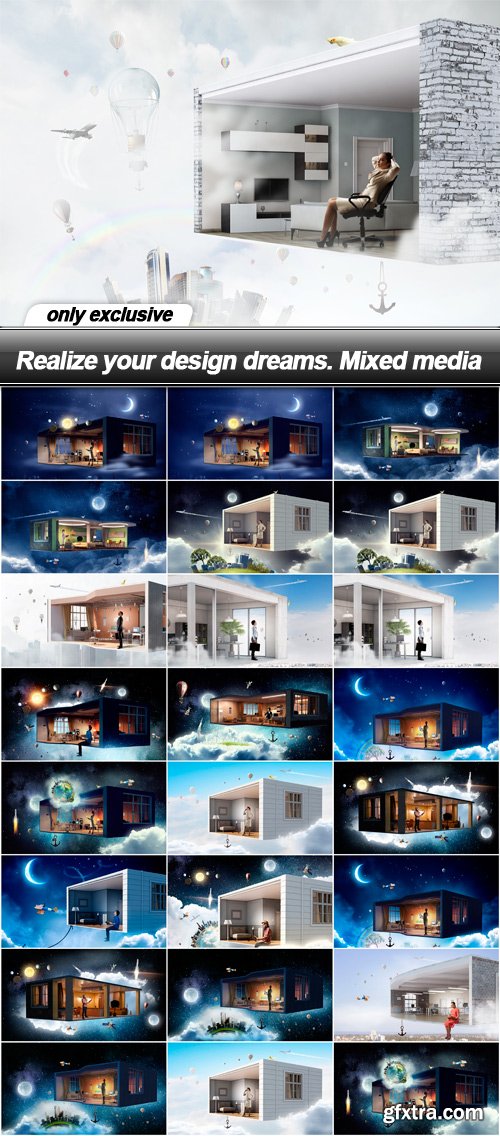 Realize your design dreams. Mixed media - 25 UHQ JPEG