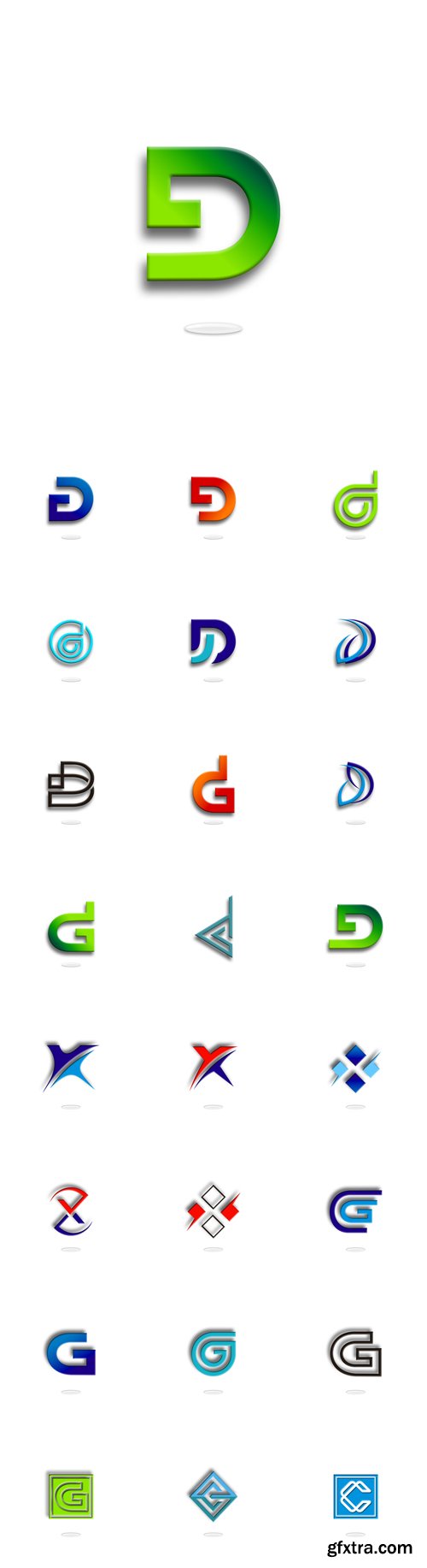 Vector Set - Logos, letters, icons, Symbols 4