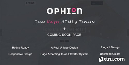 ThemeForest - Ophion v1.0 - Clean Unique HTML5 Template - 8894506