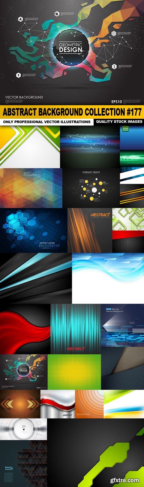 Abstract Background Collection #177 - 27 Vector