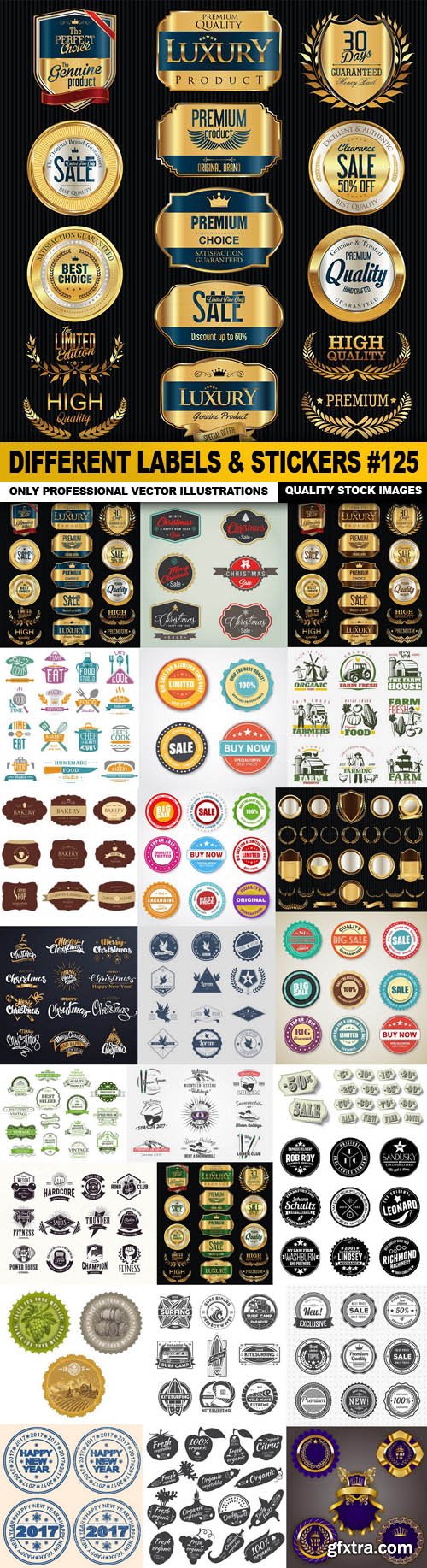 Different Labels & Stickers #125 - 25 Vector
