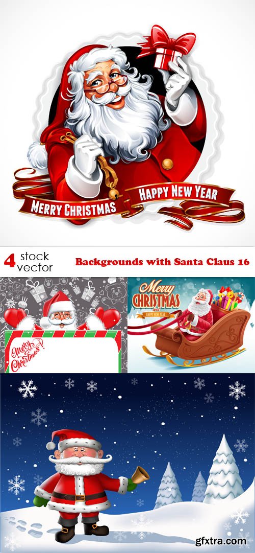 Vectors - Backgrounds with Santa Claus 16