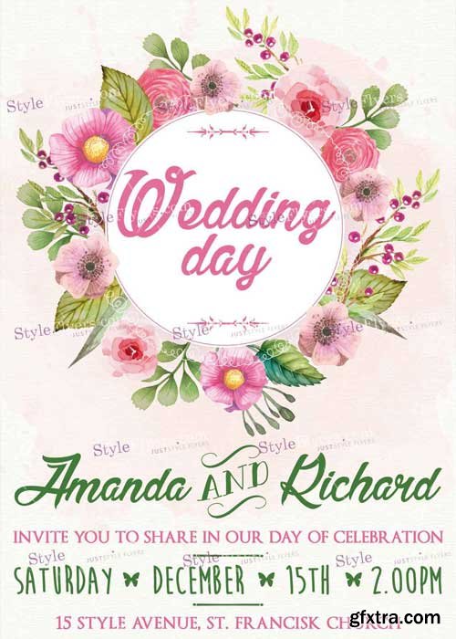 Wedding V10 PSD Flyer Template