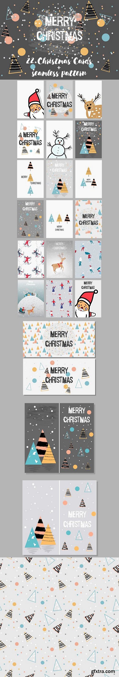CM - Christmas hand drawn vector cards 1079288