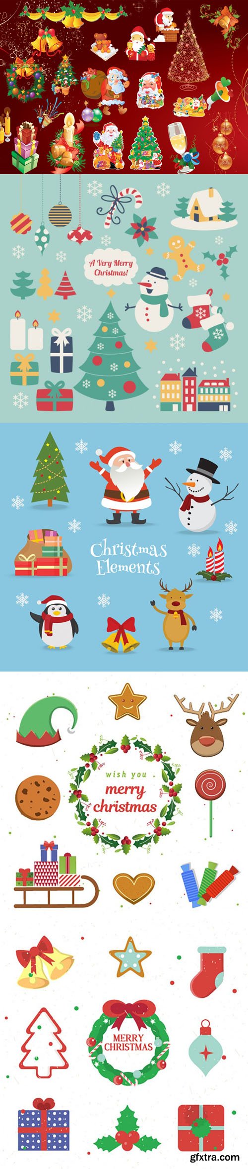 Lovely Christmas Vector Elements (AI/EPS/PSD)