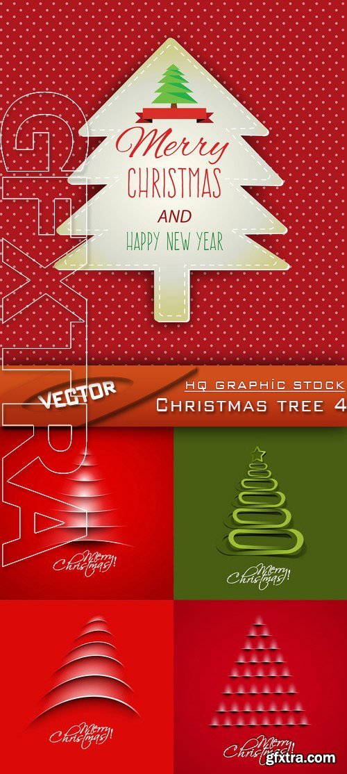 Stock Vector - Christmas tree 4