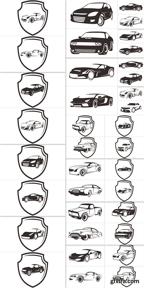 Car protection insurance logo template