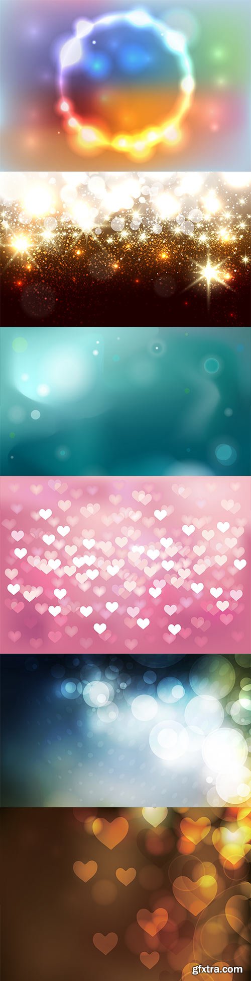 Vector bokeh colorful backgrounds - 6