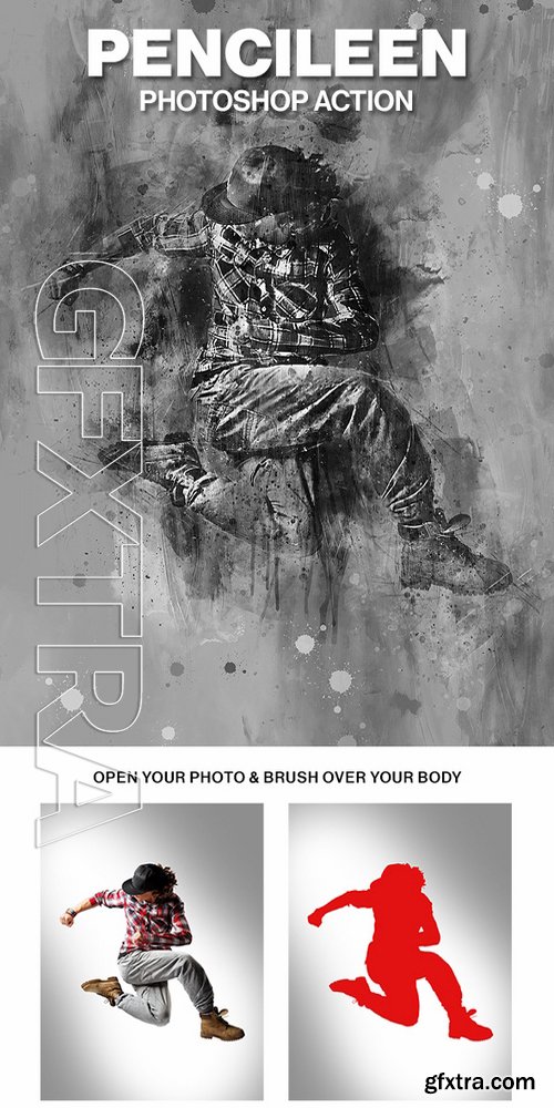 GraphicRiver - Pencileen Photoshop Action - Painting Effect 19046324