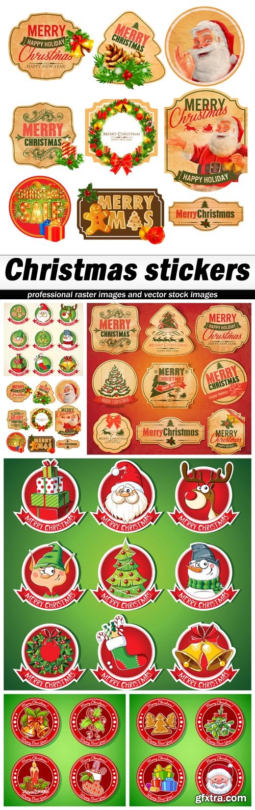 Christmas stickers - 6 EPS