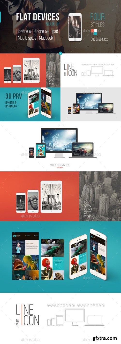 GR - Flat-style Devices Mock-Up (PSD) 9312580
