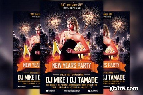 CM - New Years Party Flyer Template 1098824