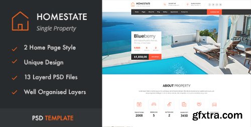 ThemeForest - HOMESTATE - Single Property Real Estate PSD Template 15893602