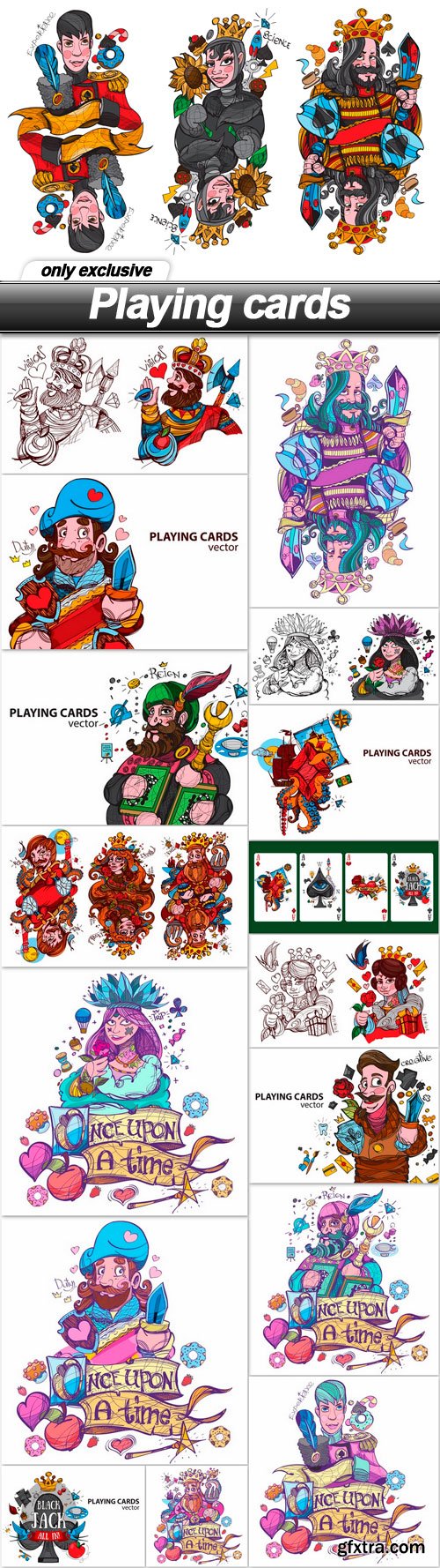 Playing cards - 17 EPS