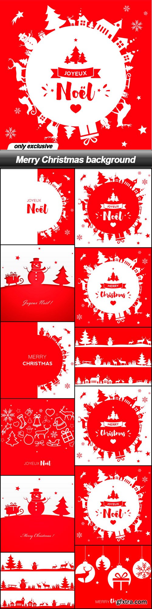 Merry Christmas background - 12 EPS