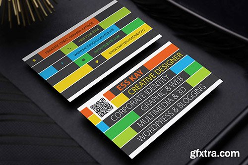 Ai Vector Creative Business Card - Colored Design