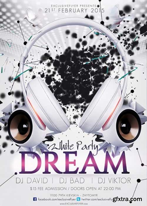 White Party Dream V4 Premium Flyer Template