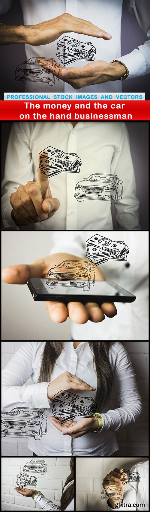 The money and the car on the hand businessman - 6 UHQ JPEG