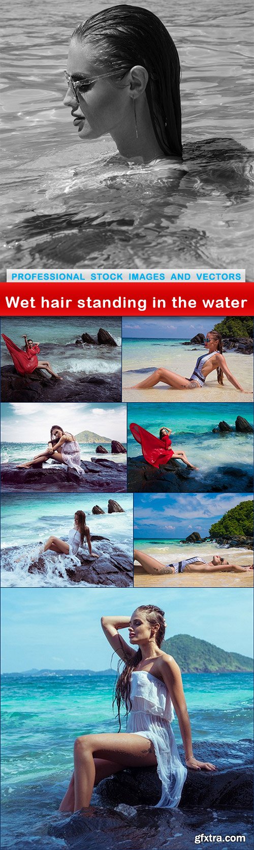 Wet hair standing in the water - 8 UHQ JPEG