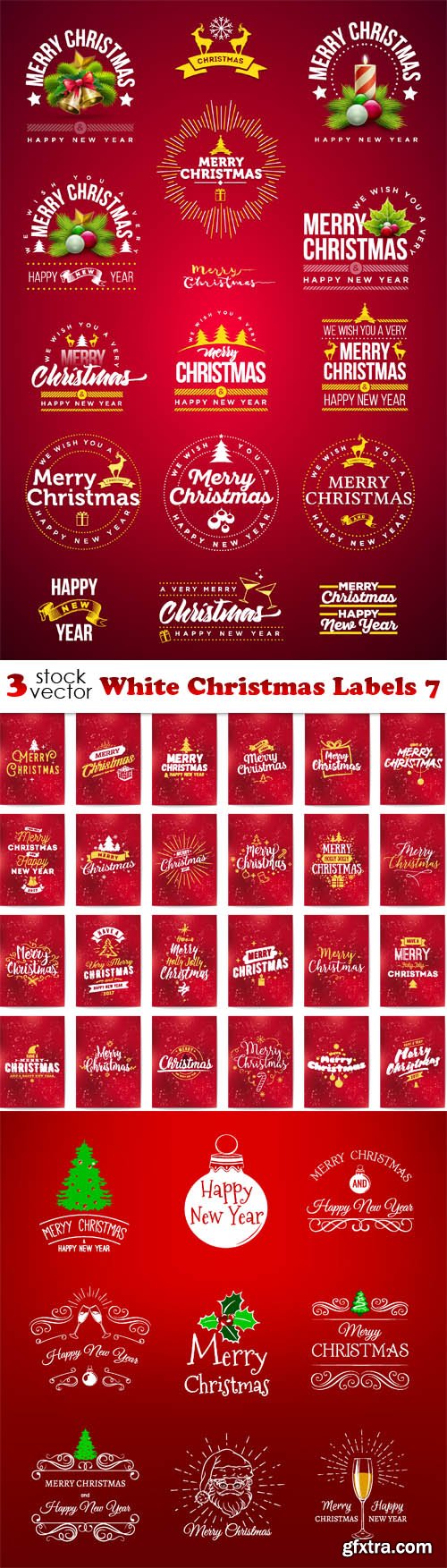 Vectors - White Christmas Labels 7