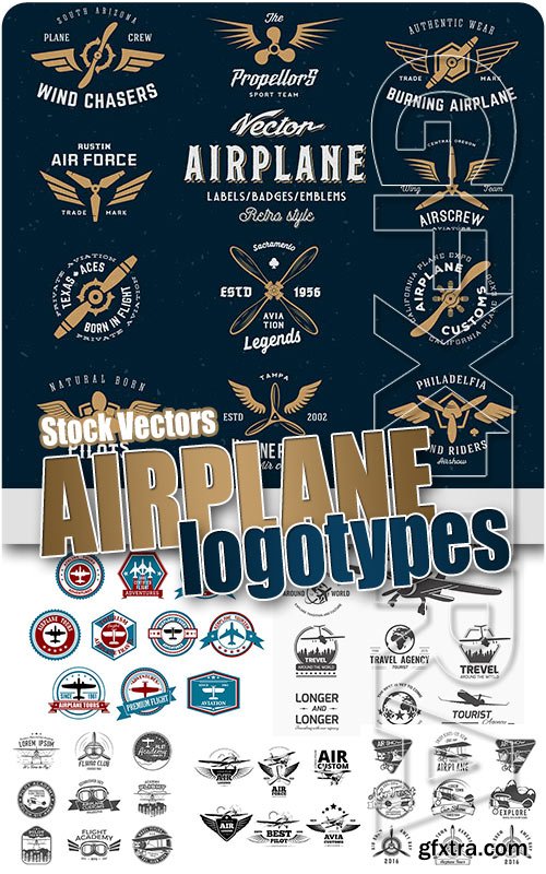 Airplane logos - Stock Vectors