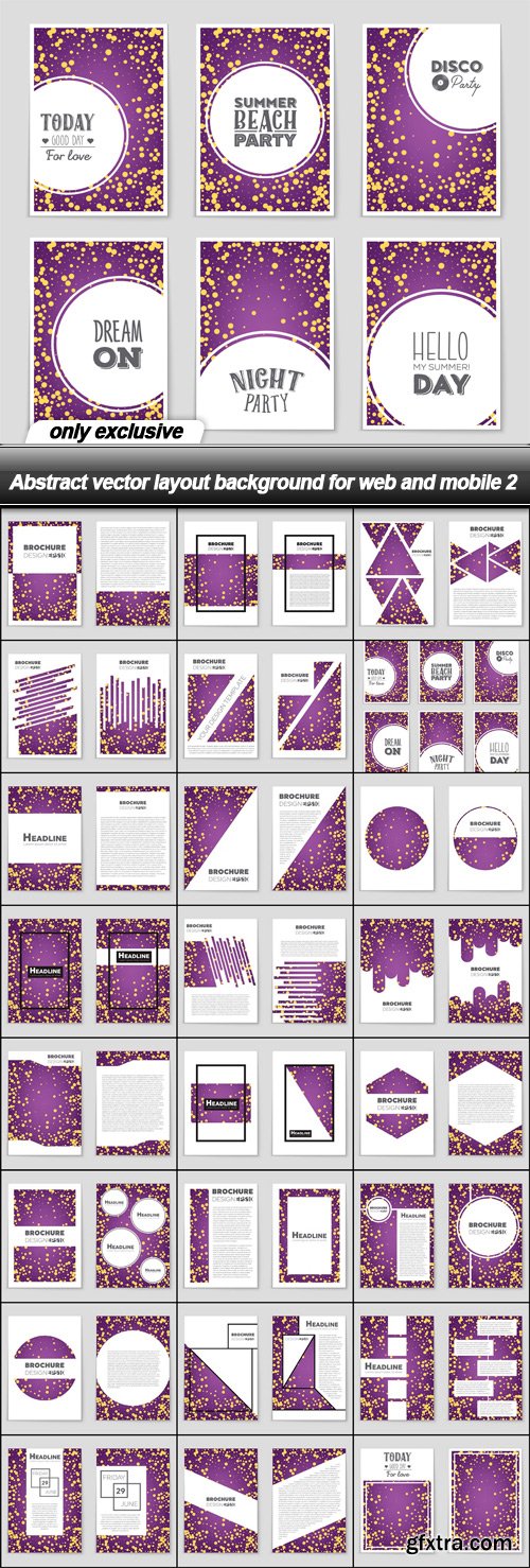 Abstract vector layout background for web and mobile 2 - 24 EPS