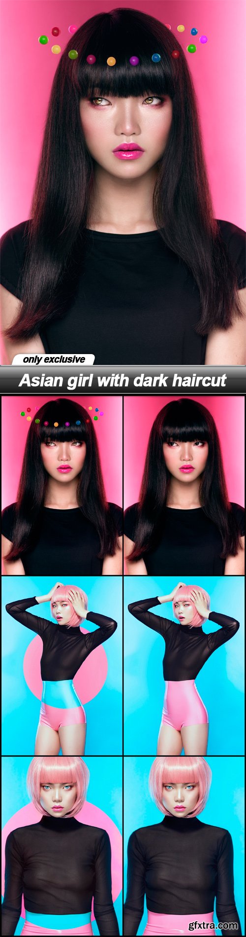 Asian girl with dark haircut - 6 UHQ JPEG