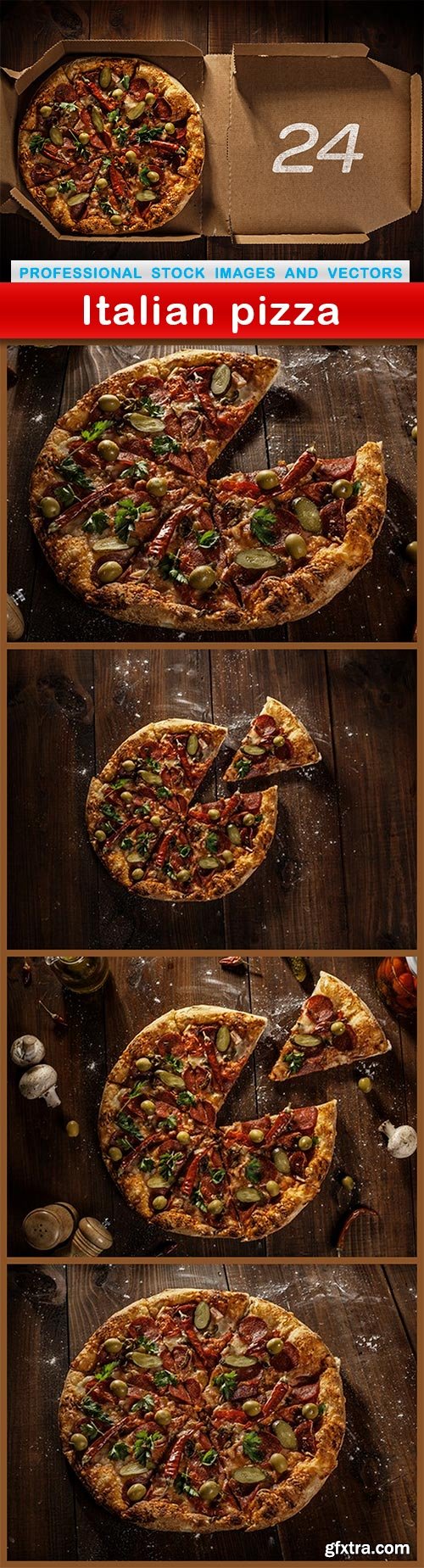 Italian pizza - 5 UHQ JPEG