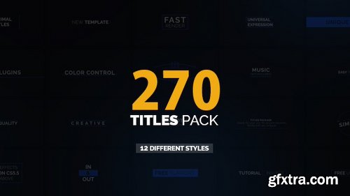 Videohive 270 Titles Pack 19035013