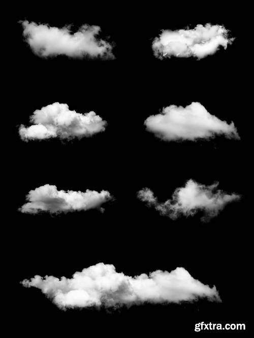 Clouds on Black Background