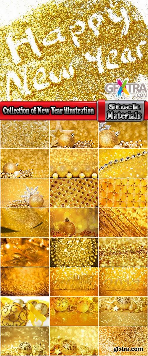 Collection of New Year illustration Christmas decoration gift holiday tree toy logo 5-25 HQ Jpeg