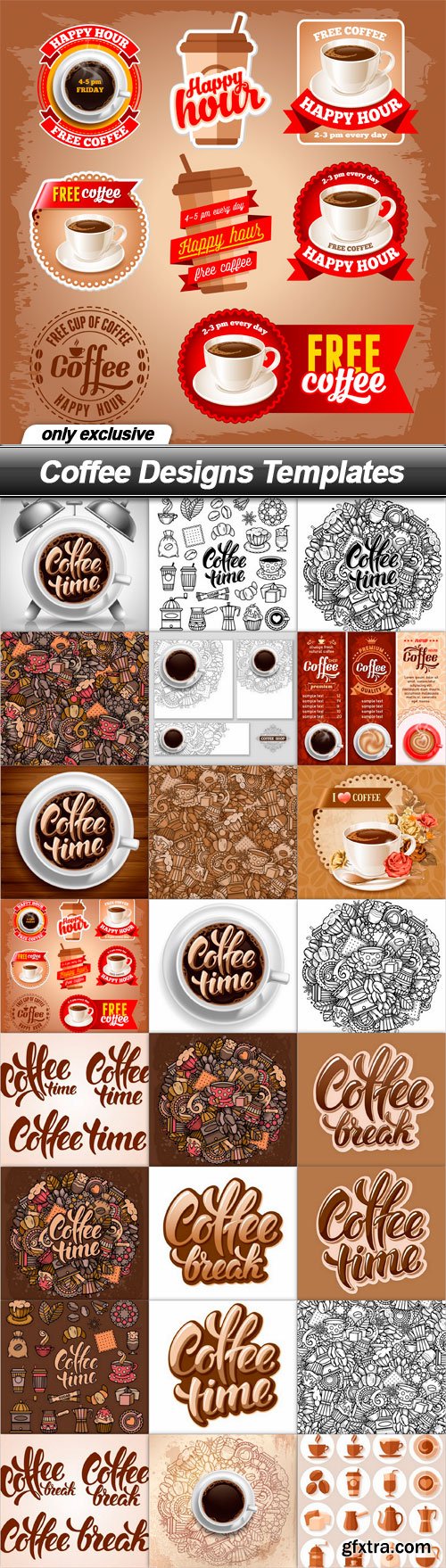 Coffee Designs Templates - 24 EPS