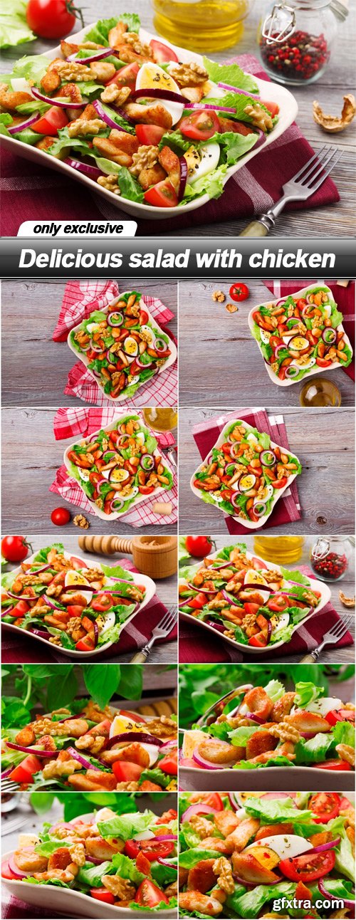 Delicious salad with chicken - 10 UHQ JPEG
