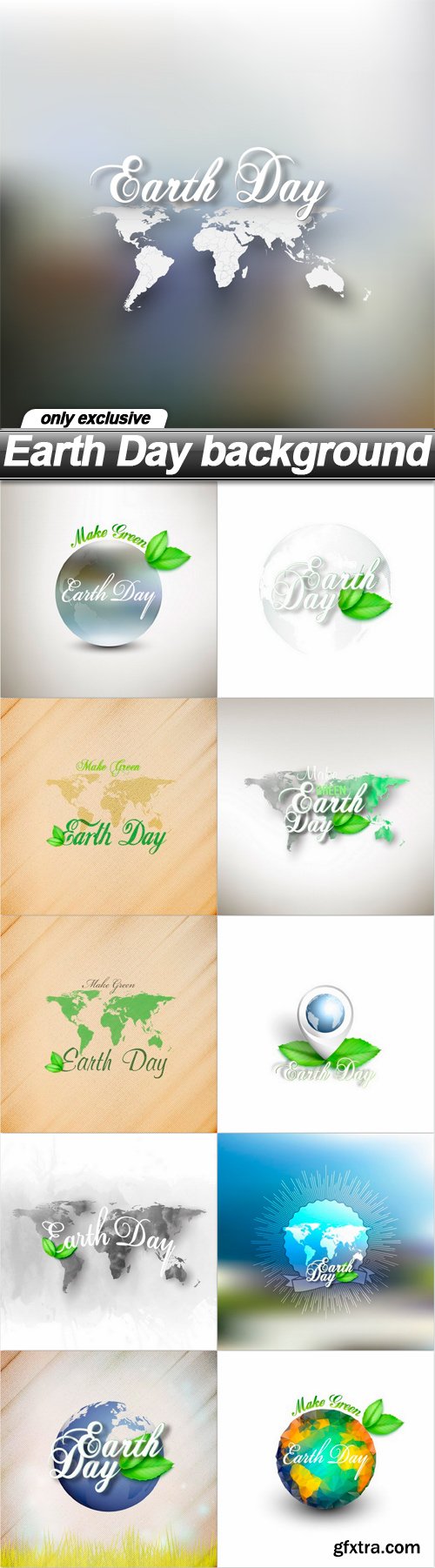 Earth Day background - 11 EPS