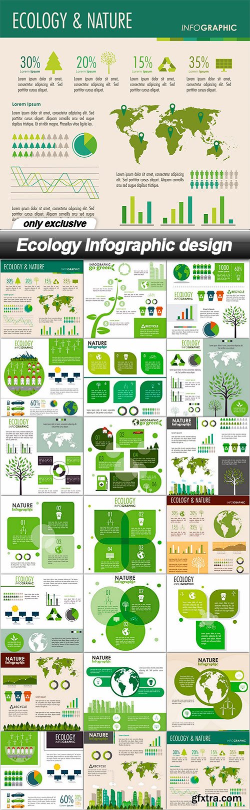 Ecology Infographic design - 20 EPS