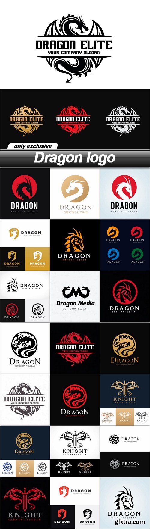 Dragon logo - 22 EPS