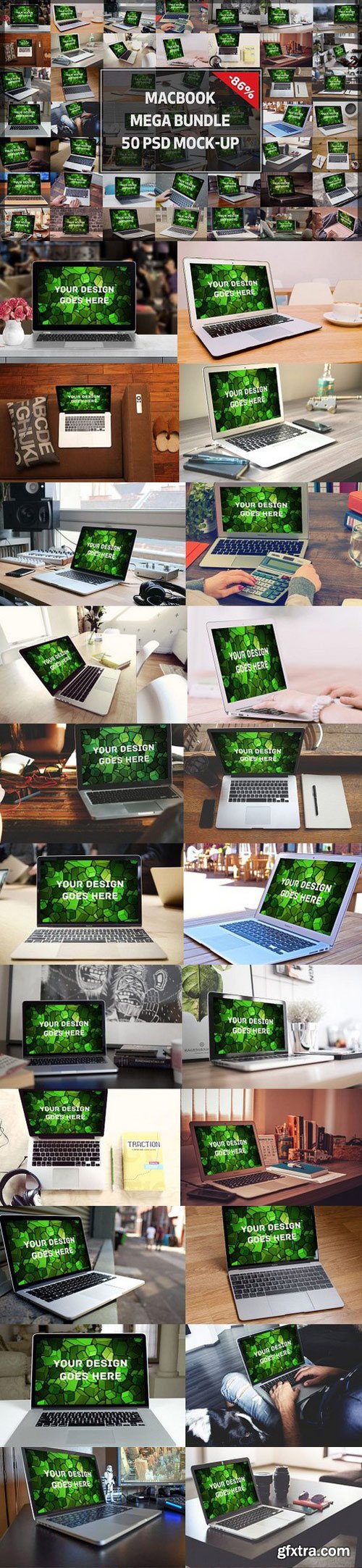 CM - MEGA BUNDLE! - 50 MacBook Mock-up#1 1098547