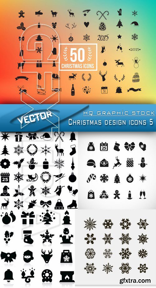 Stock Vector - Christmas design icons 5