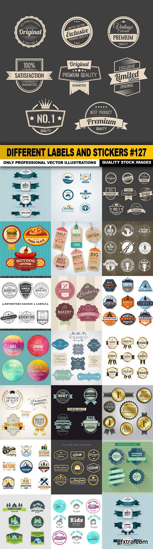 Different Labels And Stickers #127 - 20 Vector