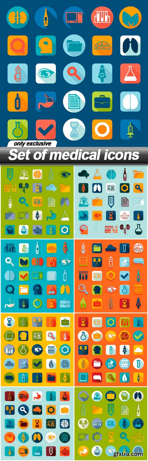 Set of medical icons - 9 EPS