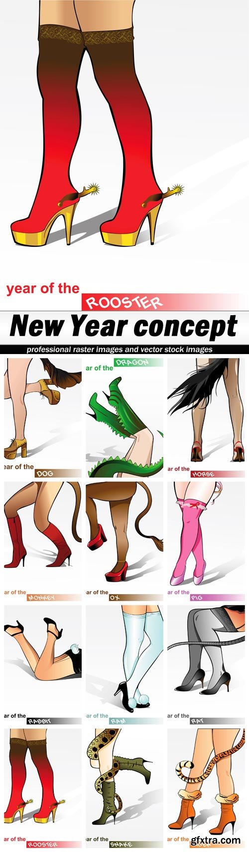New Year concept - 12 EPS