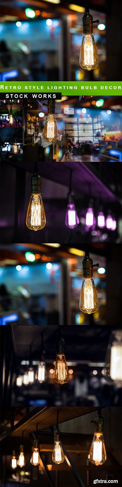 Retro style lighting bulb decor