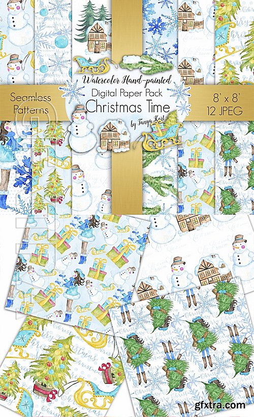 Christmas Time Seamless Patterns